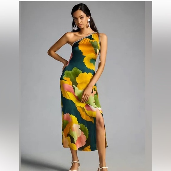 FARM Rio Dresses & Skirts - Farm Rio x Anthropologie Printed One Shoulder Dress